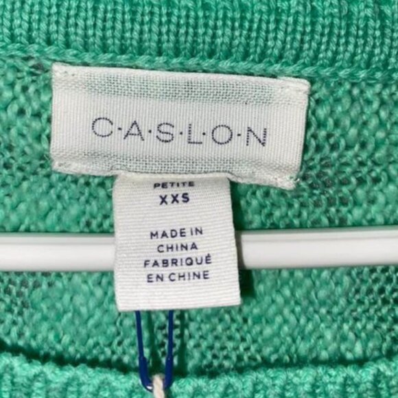 NWT Caslon Sweater With Ribbon Wrist Tie Embellishments 100% Cotton Size XXS - Picture 5 of 8